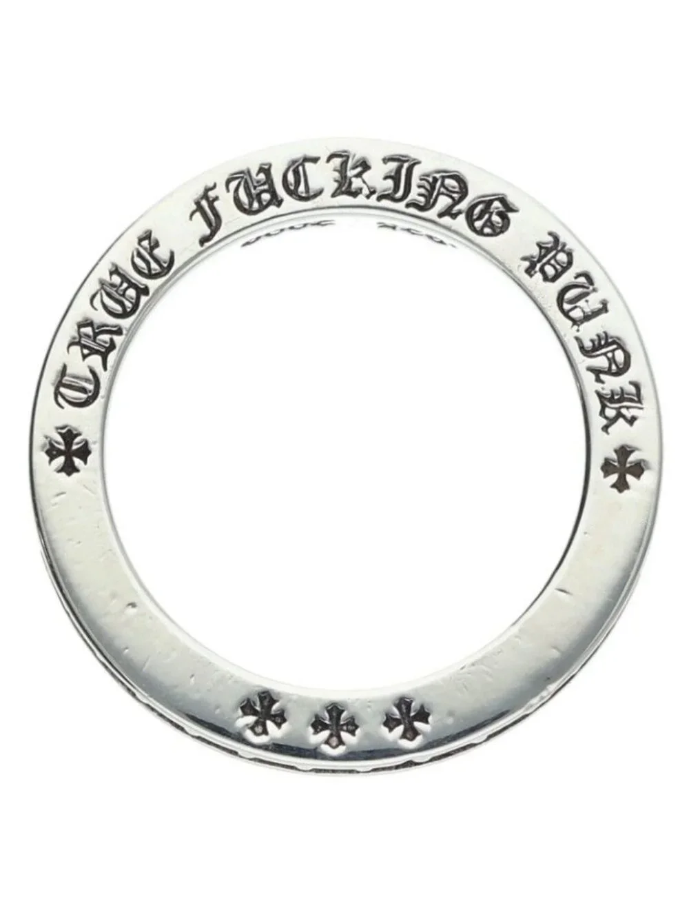 Chrome Hearts Tfp Pnk Bby True Fckin Punk Baby Silver Ring